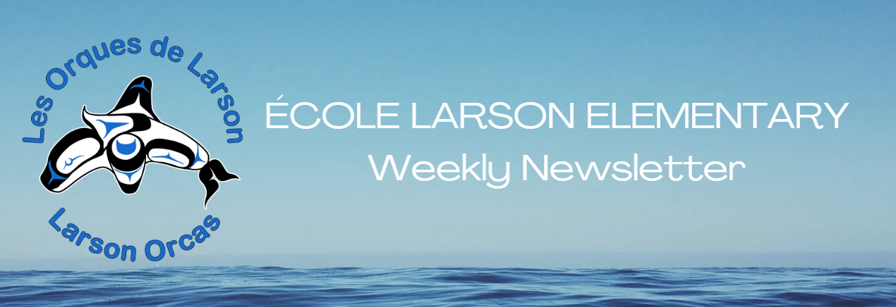 Larson logo with water and sky